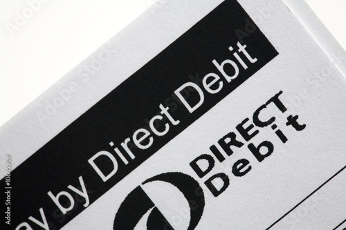 Direct Debit Form, cost of living. photo