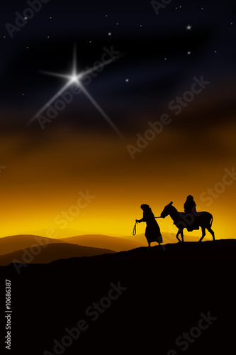 Fotografiet Der Weg nach Bethlehem