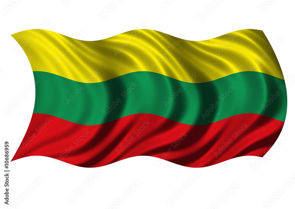 Naklejka premium Flag of The Republic of Lithuania