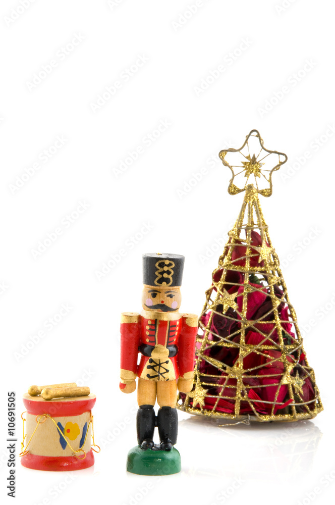 christmas tree with wooden toys