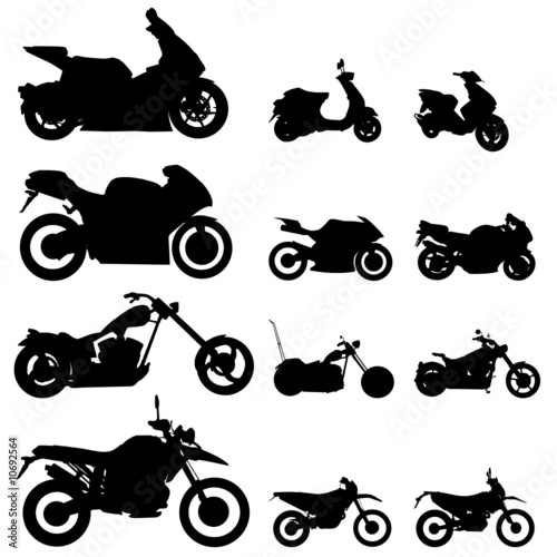 motorcycle set vector