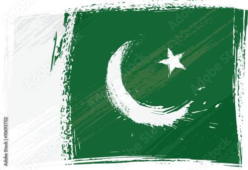 Grunge Pakistan flag
