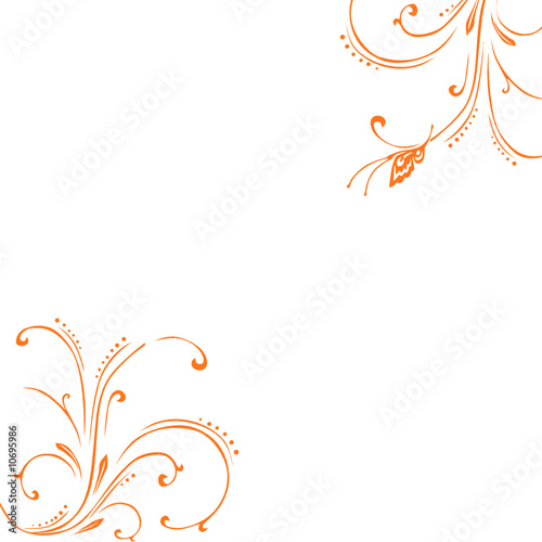 FLORAL ORANGE PAPILLON