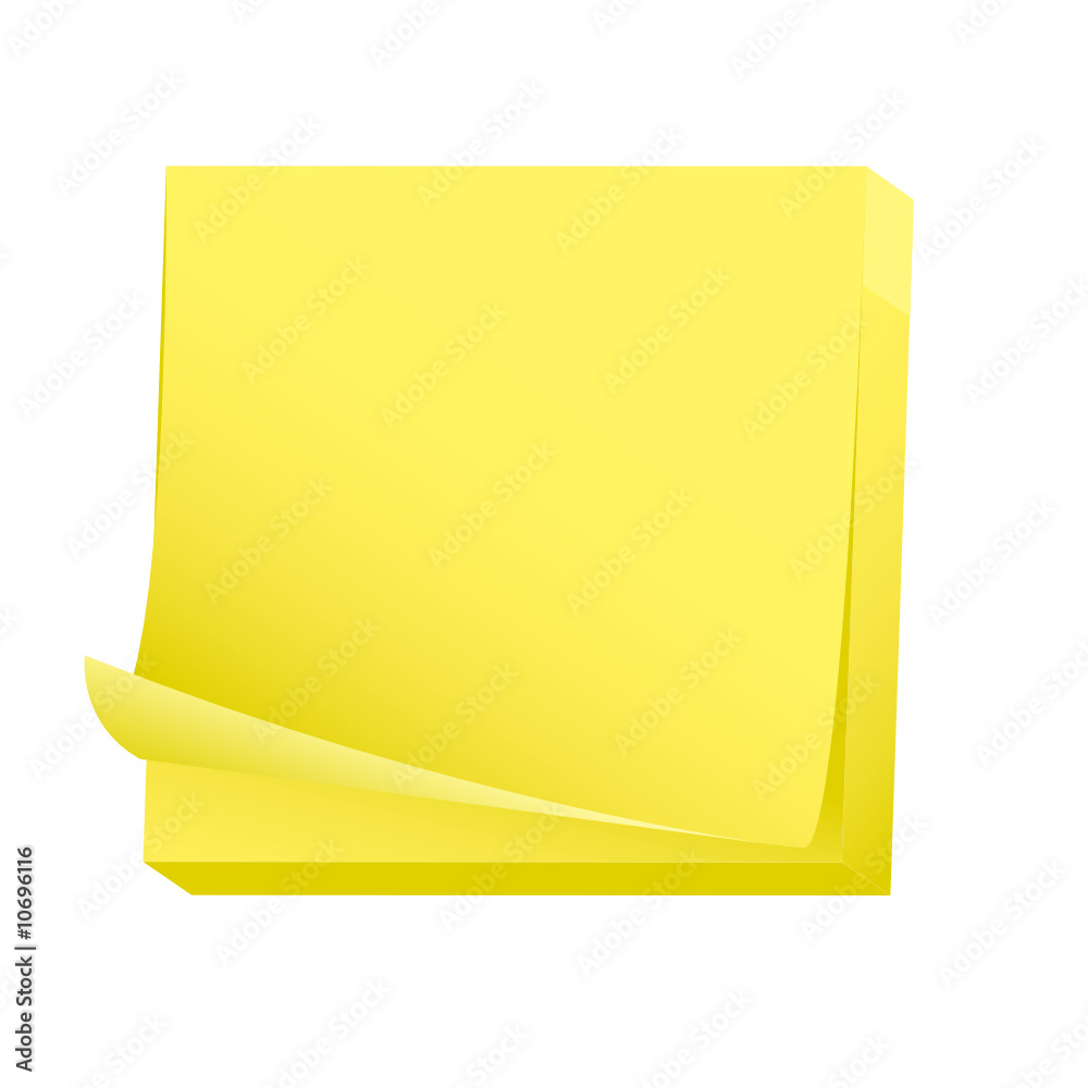Sticky blank note paper pad Sticky blank note paper pad