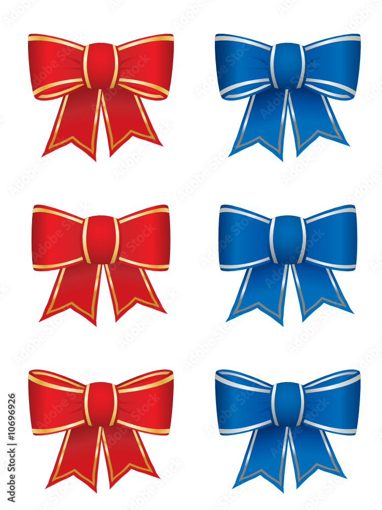 Set of six gift bows