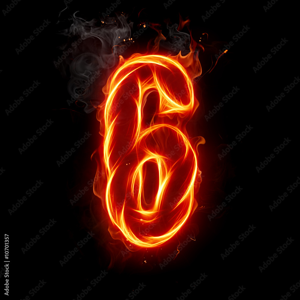 Fototapeta premium Fire number