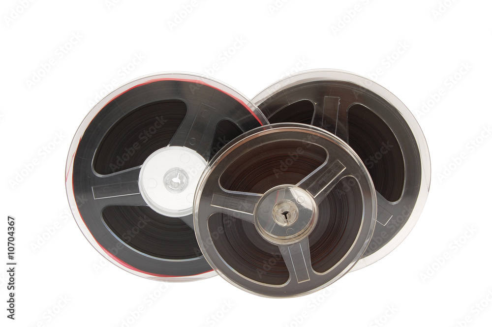 A reel of quarter-inch analogue recording tape A reel of quarter-inch analogue recording tape