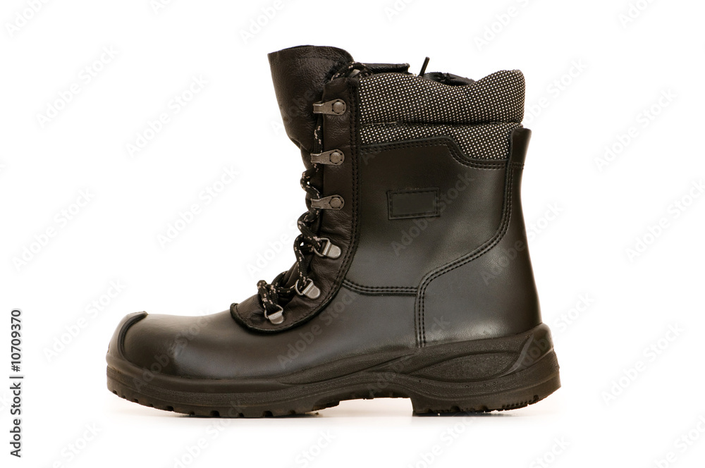Heavy duty boots isolated on the white background Heavy duty boots isolated on the white background