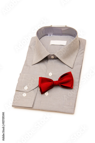 Shirt and tie isolated on the white background photo