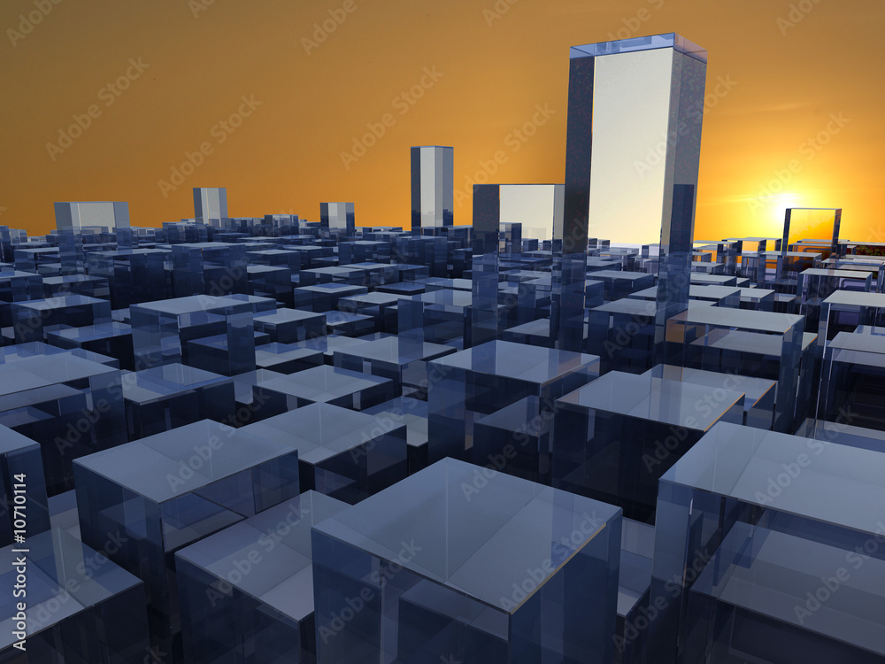 Fototapeta premium abstract glass city