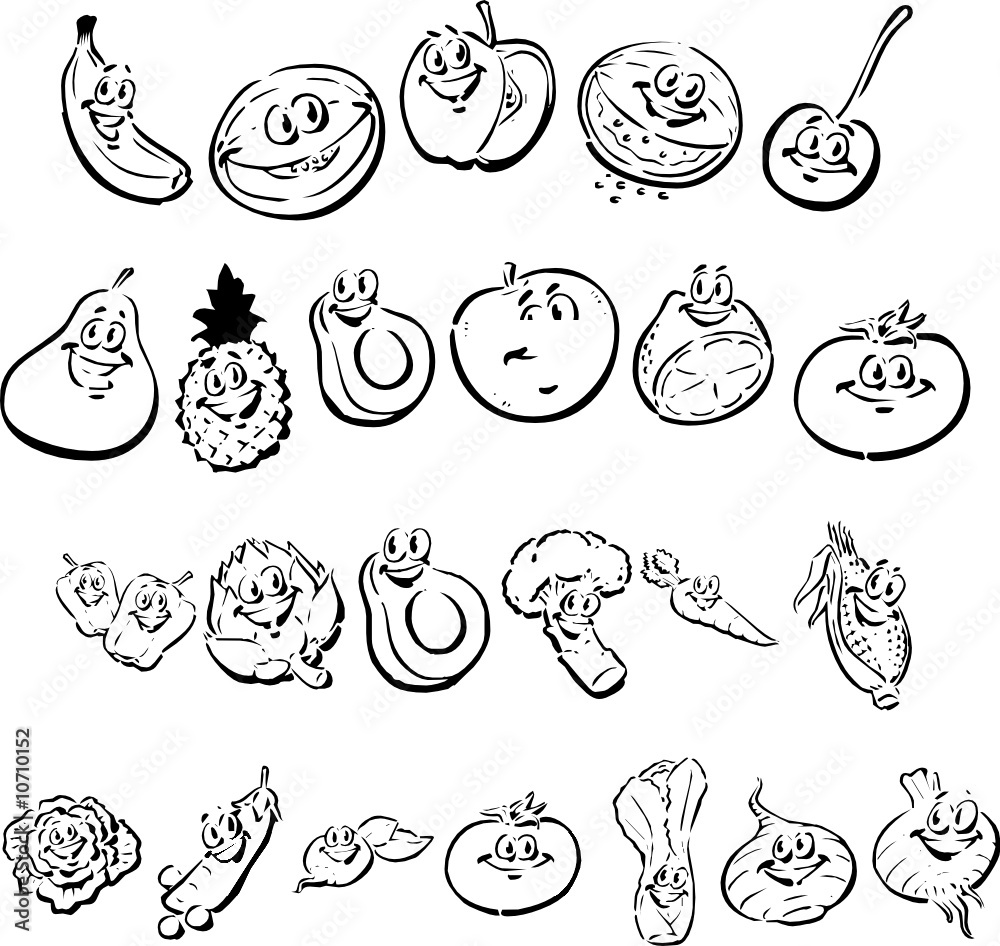 Happy Fruit and Vegetables Happy Fruit and Vegetables