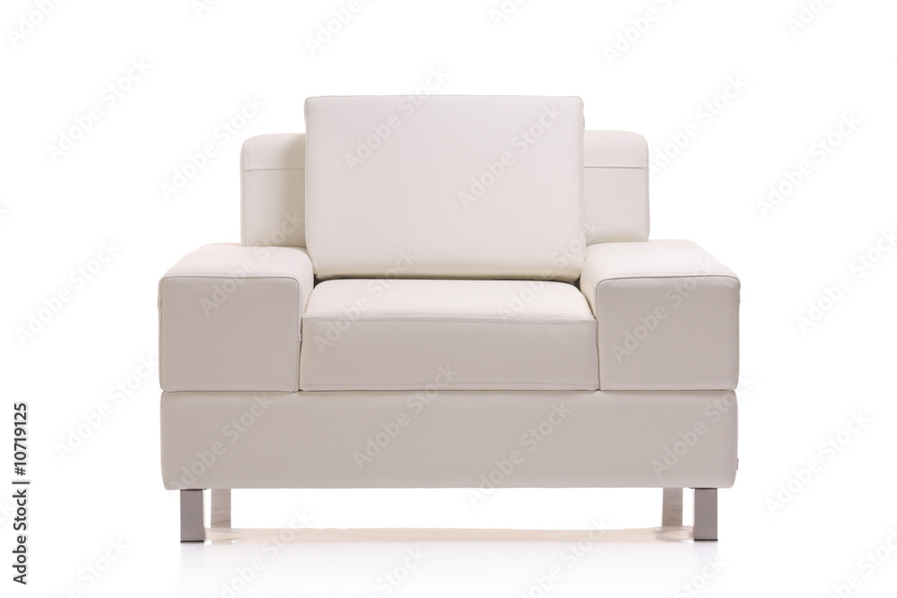 Image of a modern leather armchair isolated on white Image of a modern leather armchair isolated on white