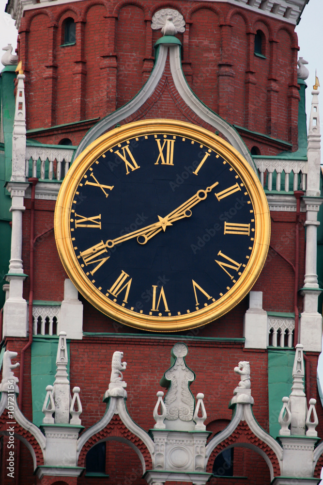 Russia. Moscow. Kremlin. Red Square. Chiming clock