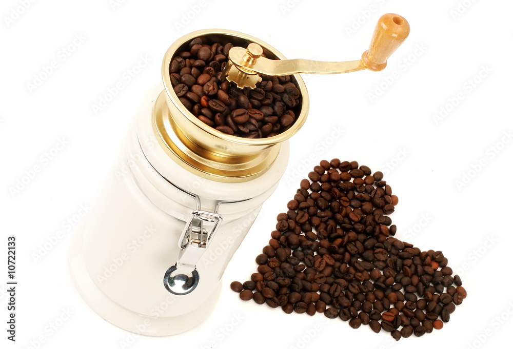 coffee grinder with coffee beans