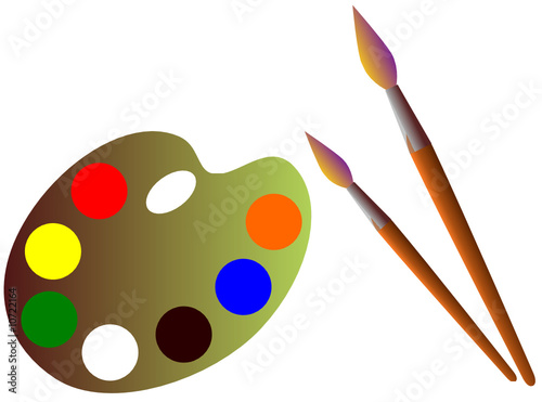 Paintbrush and pallet