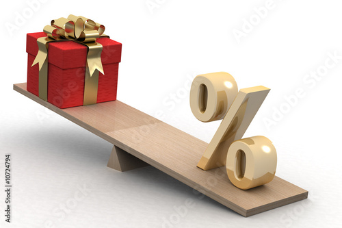 Discounts for gifts. Isolat...