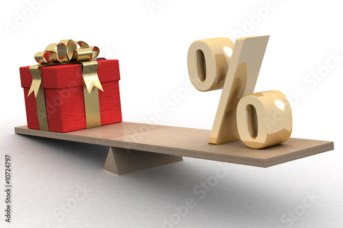 Discounts for gifts. Isolat...