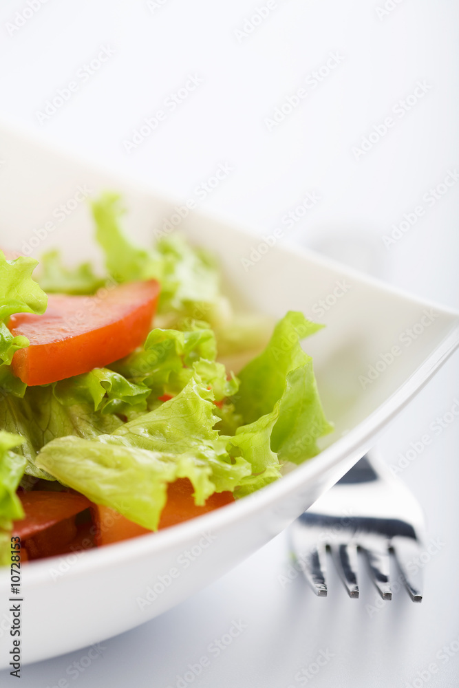 fresh salad and fork fresh salad and fork