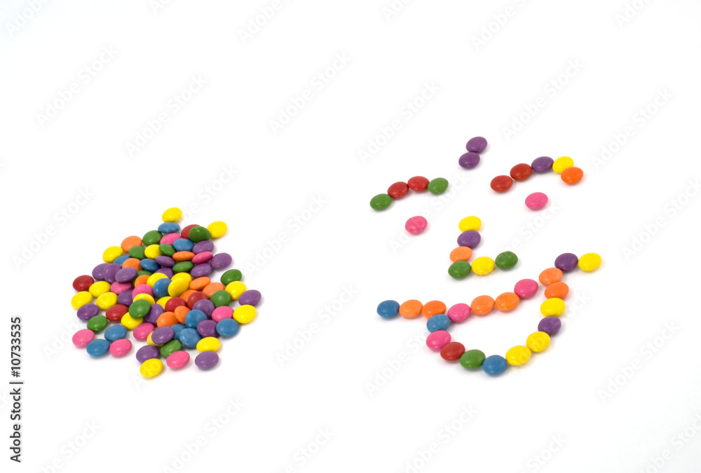 Colorful sweet smarties