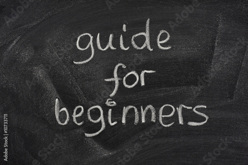 Obraz na plátně guide for beginners title on a blackboard