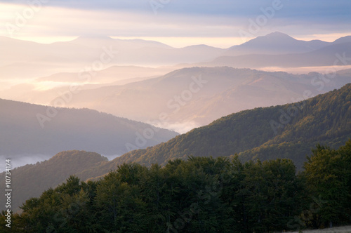 Mountain hazy daybreak