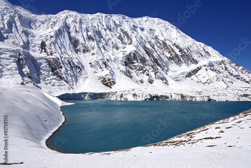 High-mountainous lake Tilicho photo