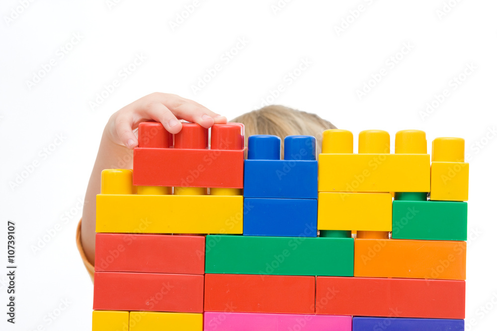 Obraz premium playing with blocks