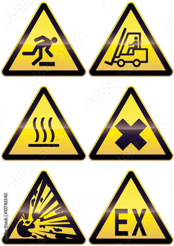 Panneaux métal de danger (détouré)