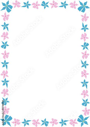 Framework from gentle drawn flowers (vector)