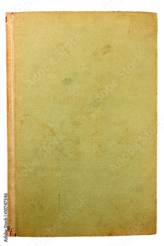 Green Antique book isolated on white.