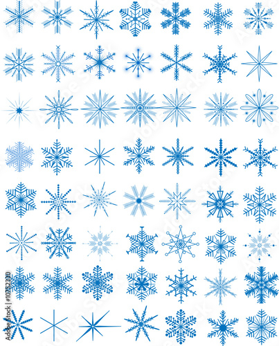 Set of snowflakes