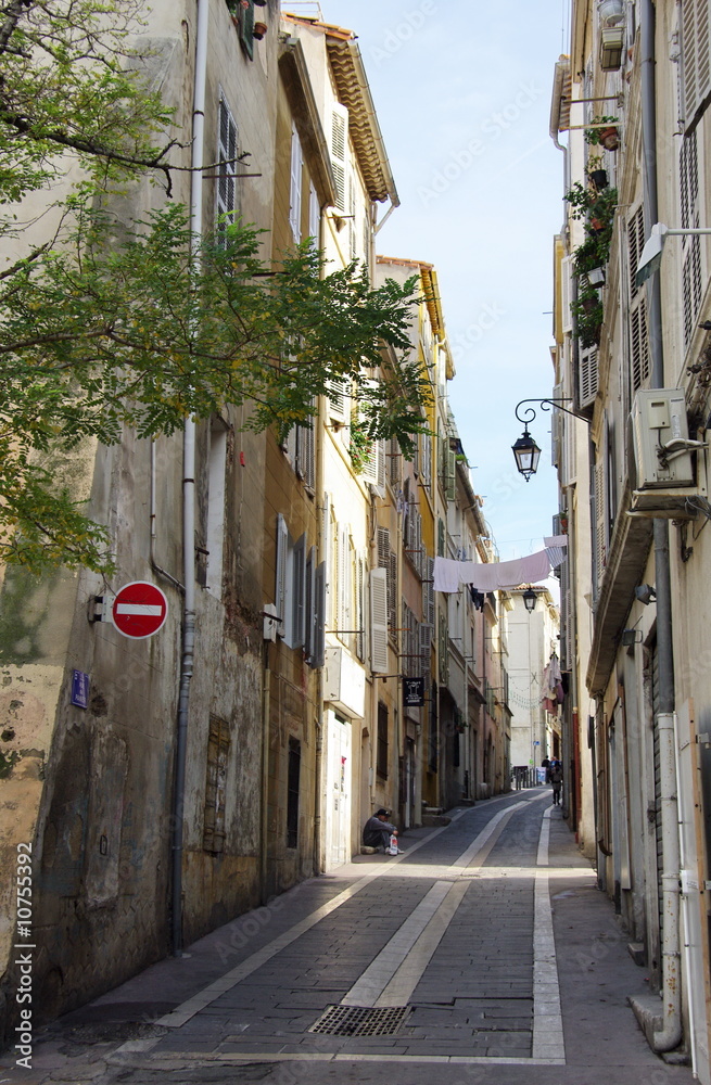 ancienne rue de Marseille, France.