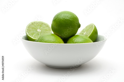 Collection of limes in a bowl