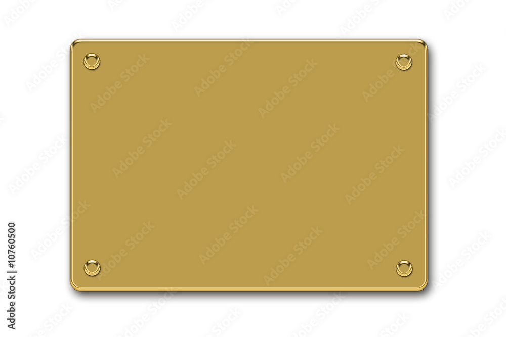 Obraz premium goldenes Schild blanko