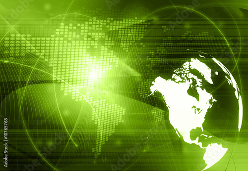 America map technology-style artwork