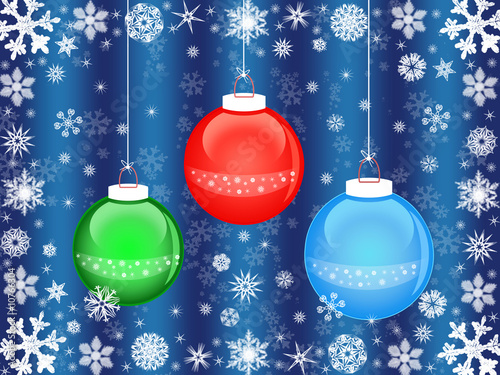 Christmas balls with snowflakes