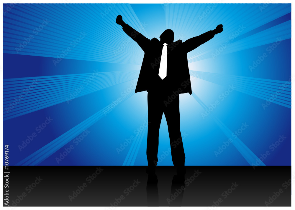 Businessman compo vector blue