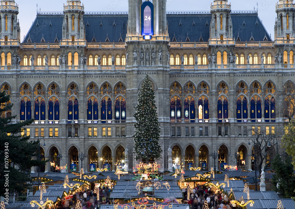 Weihnachtsmarkt in Wien beim Rathaus