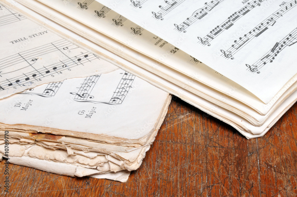 Naklejka premium libros de música