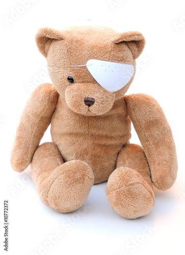 Fototapeta Teddy with eye patch