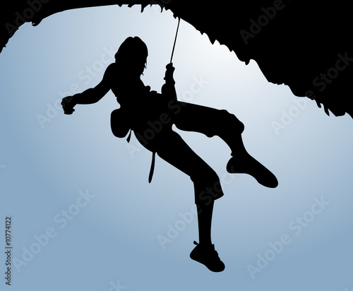 Climber with sky