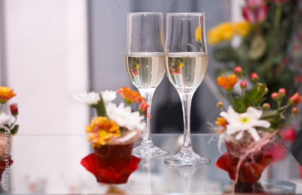 Two glasses with champagne Two glasses with champagne