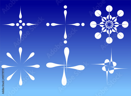 snowflakes, vector illustration for christmas and winter designs
