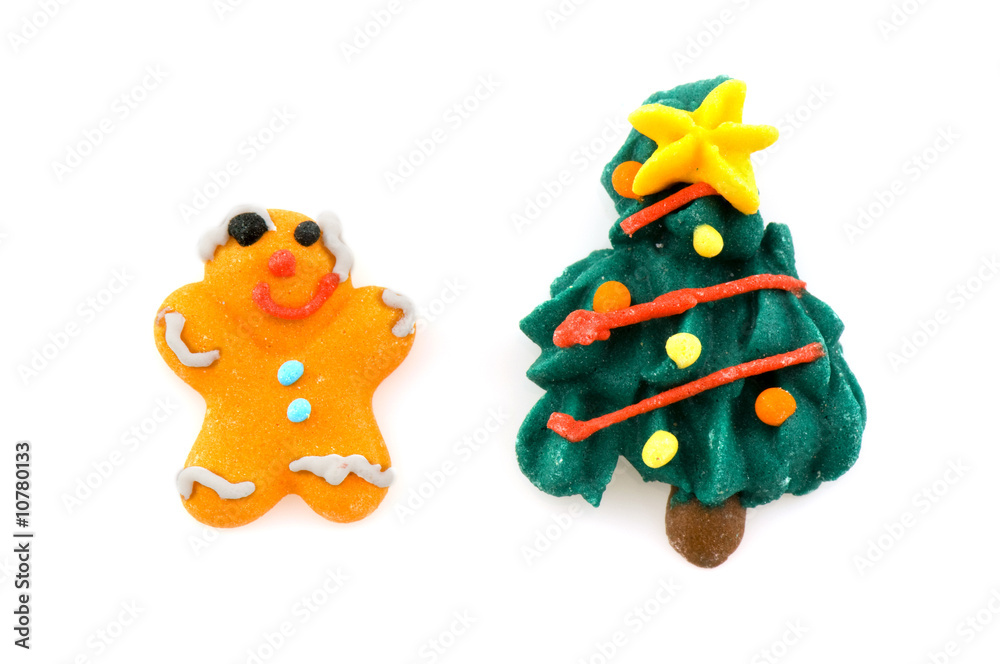 christmas-tree and gingerbread man