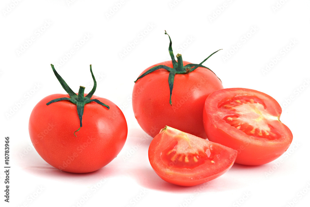 Tomatos isolated on white background Tomatos isolated on white background