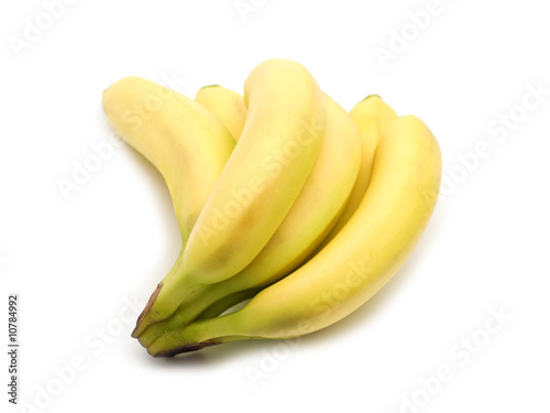fresh banana on white background.