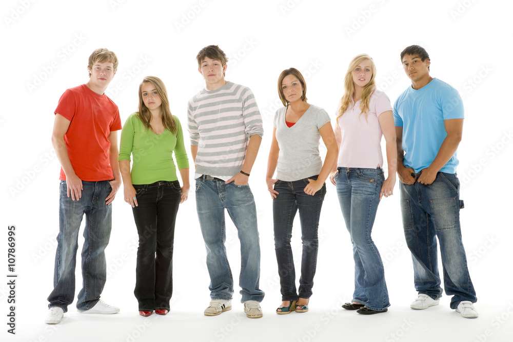 Portrait Of Teenage Girls And Boys Portrait Of Teenage Girls And Boys