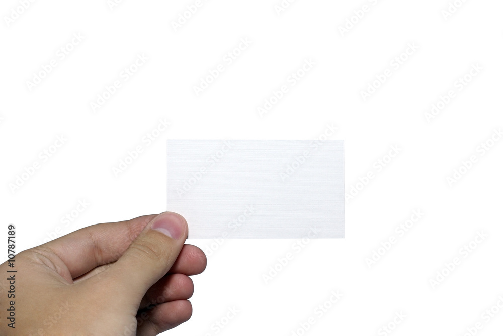 Human hand holding card with empty space for any design. Isolate Human hand holding card with empty space for any design. Isolate