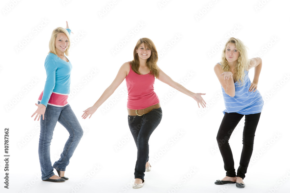 Naklejka premium Happy Teenage Girls