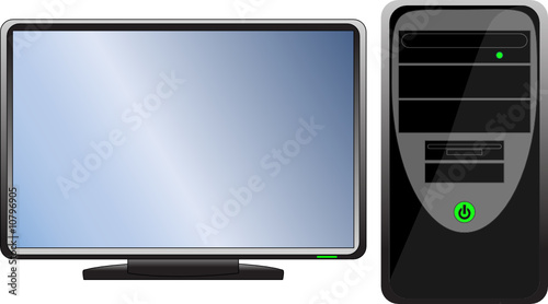 Black icon (computer with monitor)